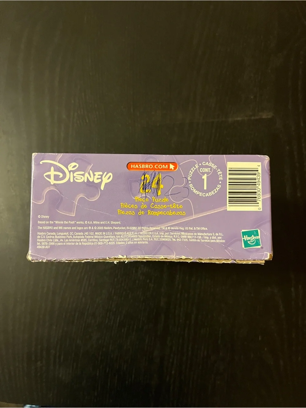 Disney Winnie the Pooh Puzzle with Purple Box